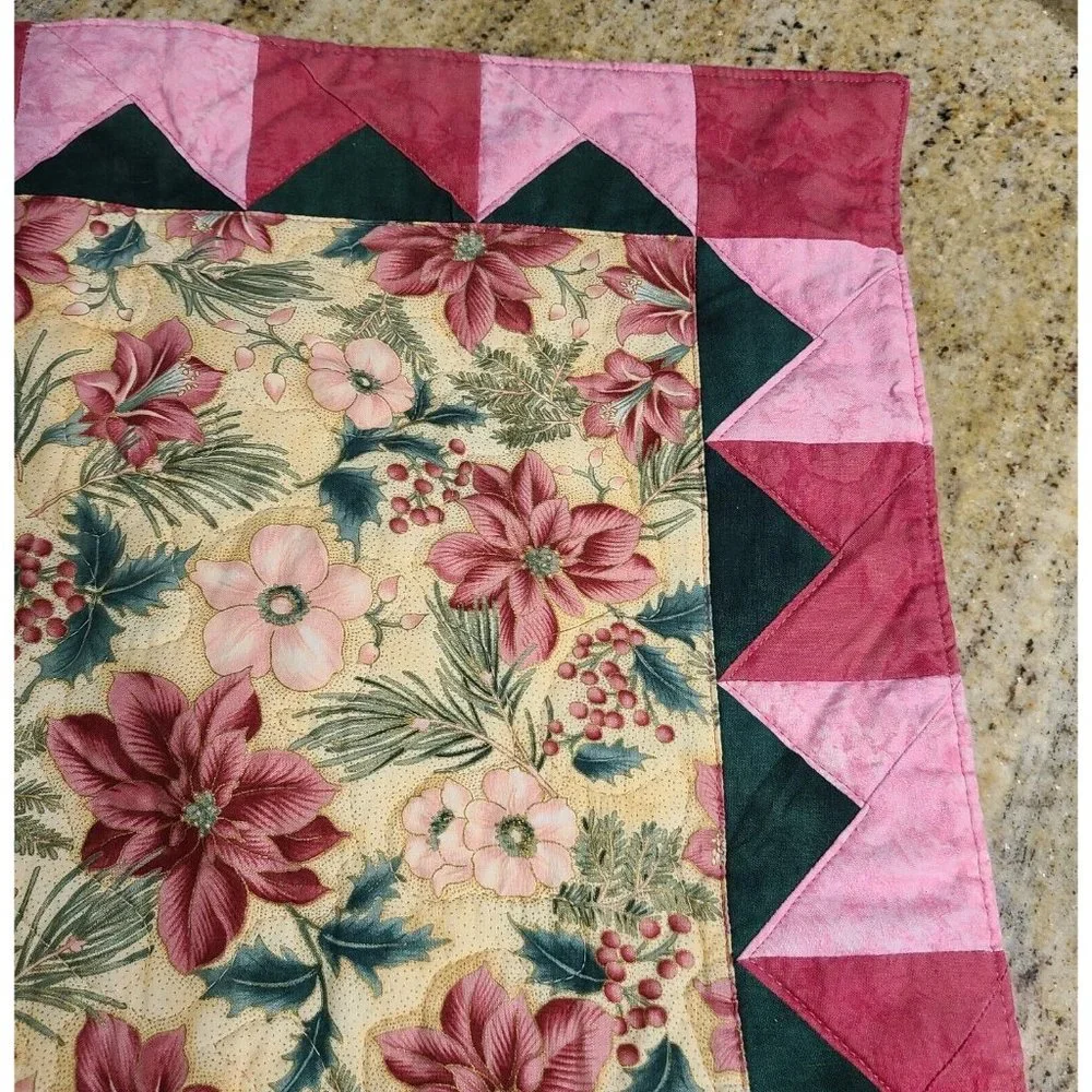 Pink Poinsttia Floral 40x19.5